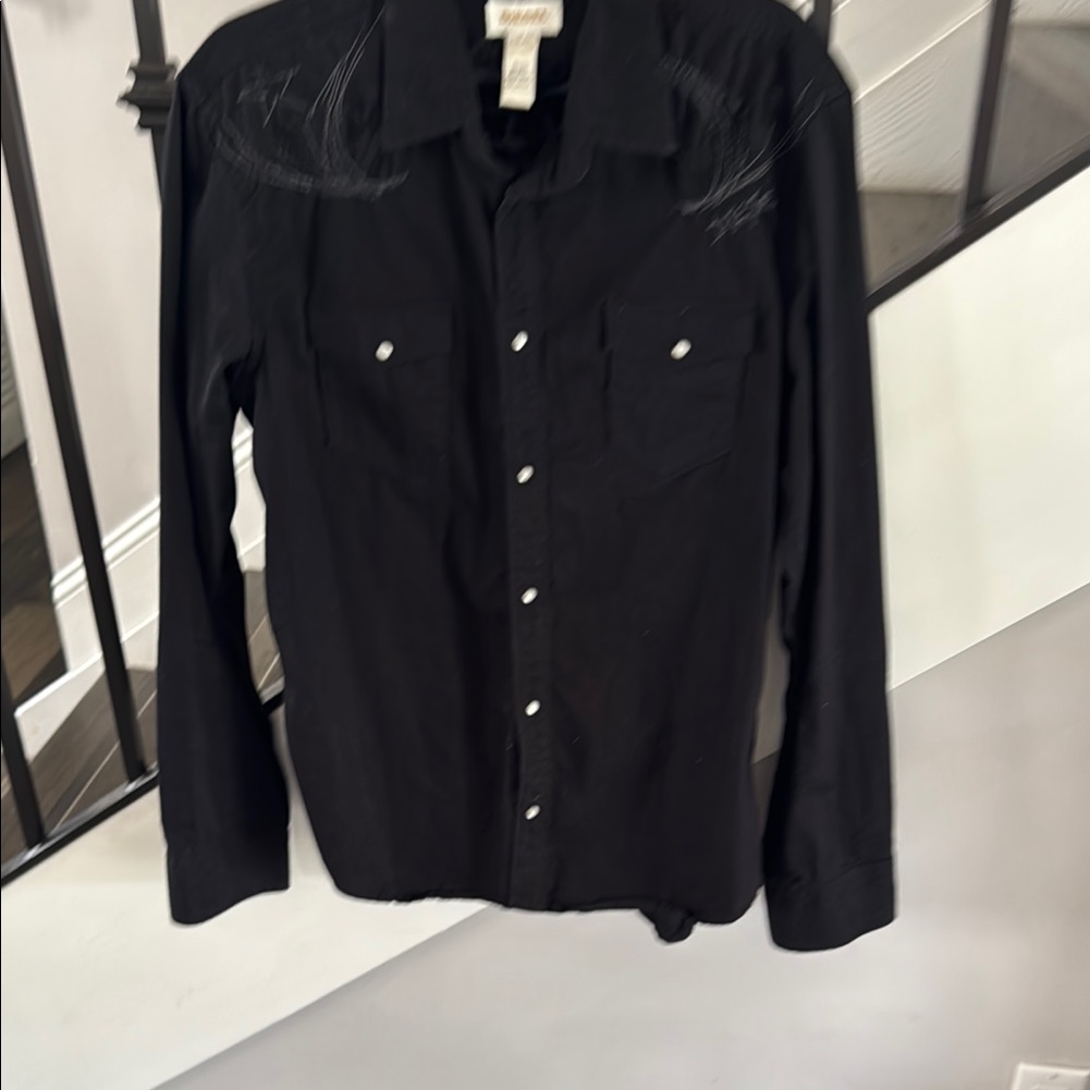 Diesel Black Long Sleeve Button-Up Shirt Size Xxl